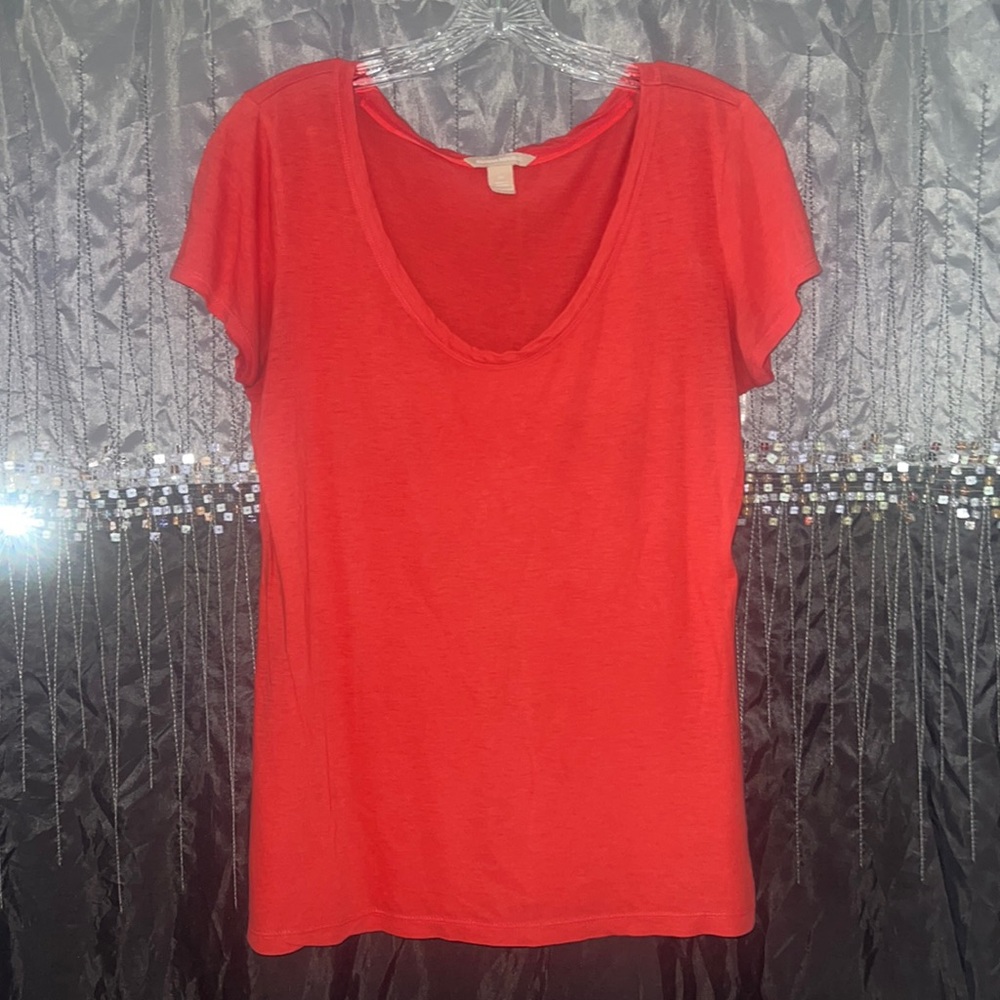 Banana Republic Red V Neck T-Shirt
